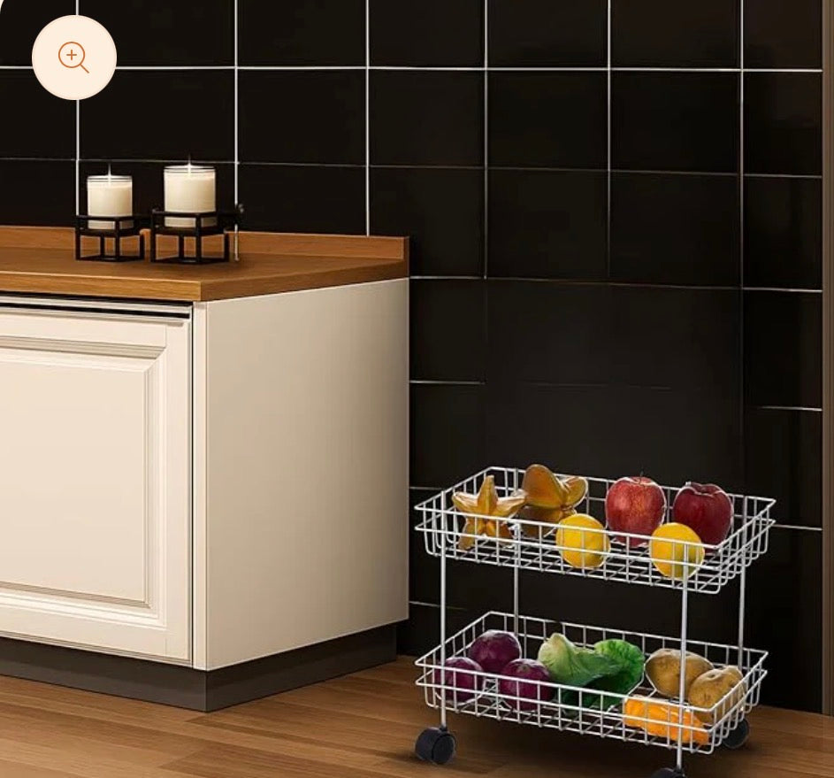 2-Layer Stainless Steel Kitchen Rack (Silver)